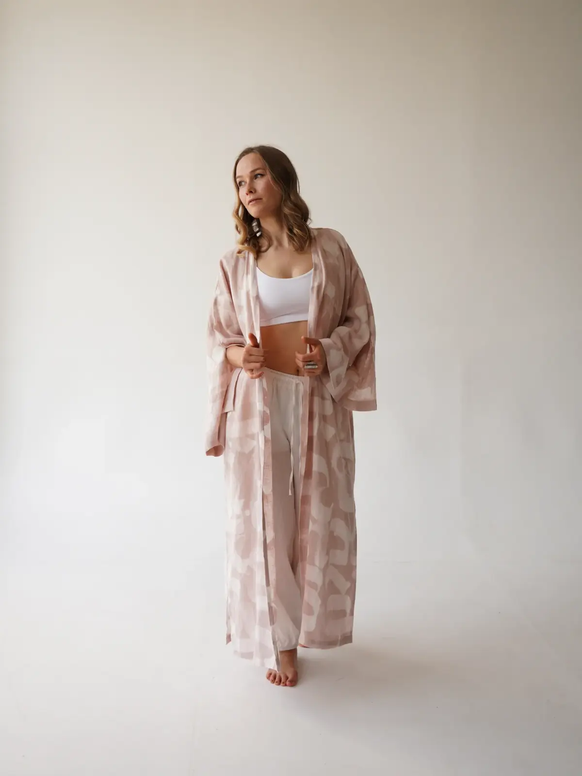 Sahara Parchment Kimono
